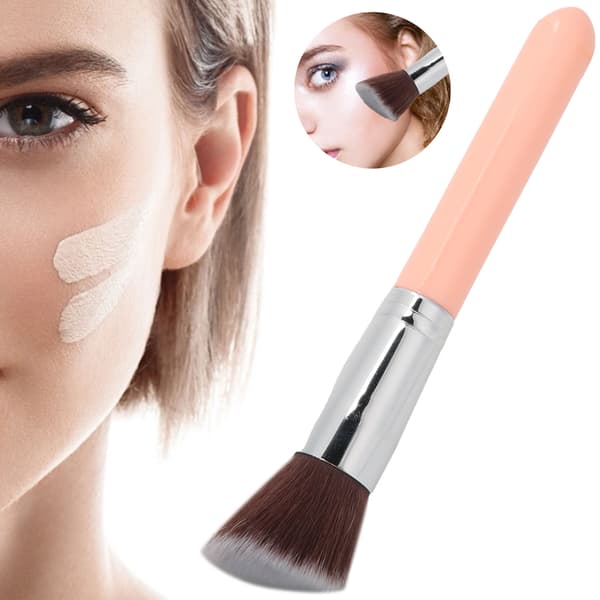 Fläktformad sminkborste Mjuk nylonhår Lös puder Rouge Foundation Highlight Borste