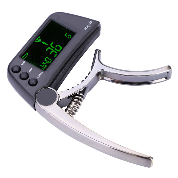 Meideal 2 i 1 TCapo20 Capo Tuner med LCD för gitarrbas (kopparfärg)