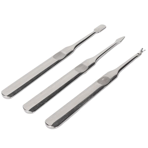 3 stk. Negle Cuticle Trimmer Rustfrit Stål Professionel Cuticle Neglefjerner Pusher til Manicure