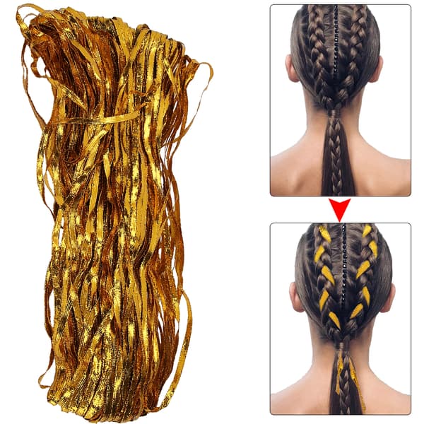 Moderne Dreadlocks Hårreb Dreadlocks Hårbånd Dekoration Fletninger Tilbehør Guld