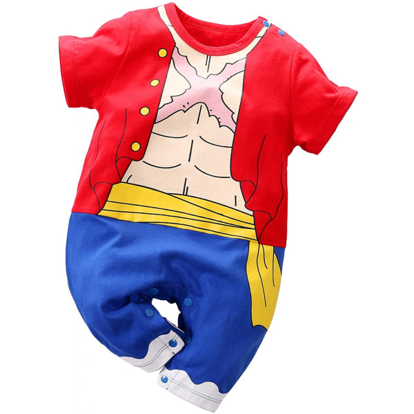 AVEKI Baby Nyfödda Jumpsuits Lovely Cartoon Romper, 3-6 månader, 66CM, Red-1