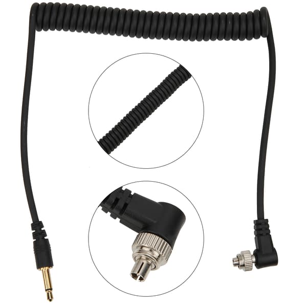 PC-3.5mm Flash Lys Synkron Ledning PC Line Kamera og Blitzlampe Tilslutningskabel