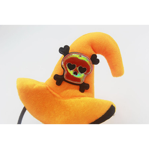 2-pack Halloween Maskerad Klä Upp Fest Huvudbonader Dödskalle Pumpa Häxa Barn Huvudband (dödskalle skelett huvudband)
