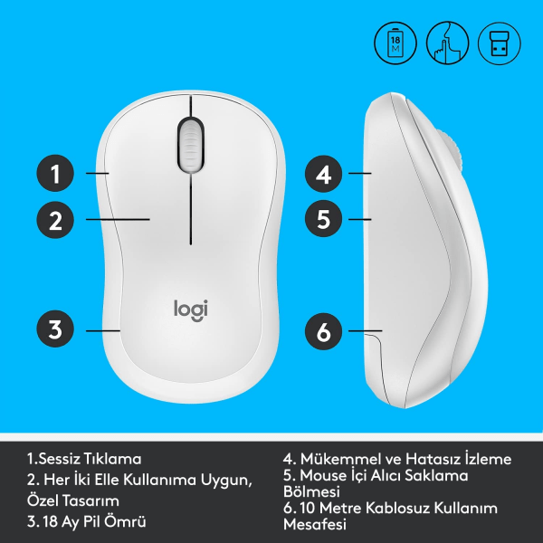 Logitech M238 trådløs mus for bærbare datamaskiner, stasjonære datamaskiner, hjem, VM-fans, USB-kabelmus, boblende vin