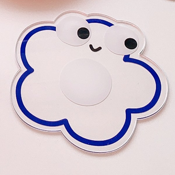 4 st akryl oregelbundna underlägg, kreativa dekorativa tallriksunderlägg muggunderlägg kaffekoppunderlägg matbord prydnader (blå blommor)