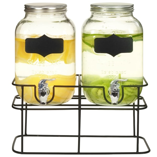 Glasbeholder 2 stk. med stativ 2x4L