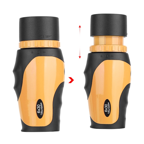 6X Bärbar Mini Optik Monokulär Teleskop Utomhus Camping Teleskop(gul)
