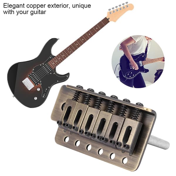 6-strängad elektrisk gitarr tremolo bryggsystem för ST gitarr koppar bronsfärg