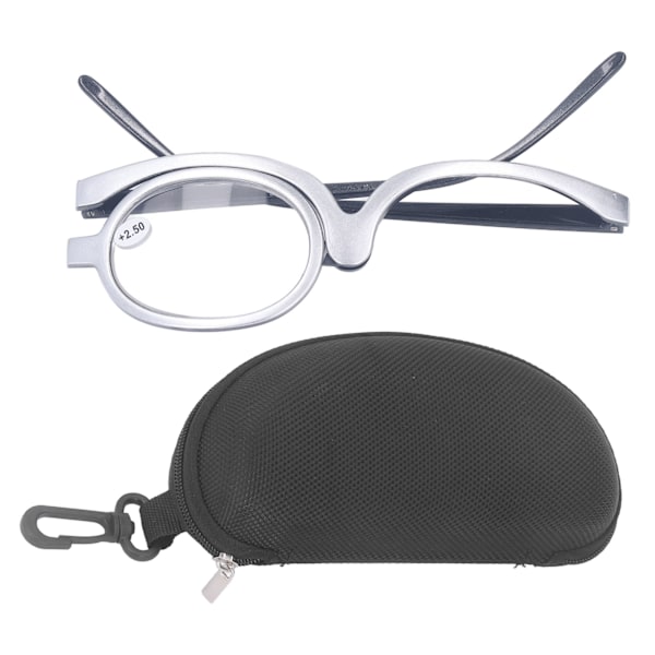 Magnifying Makeup Glasses Folding Single Lens Eye Makeup Glasses for Women Grandmother +2.50