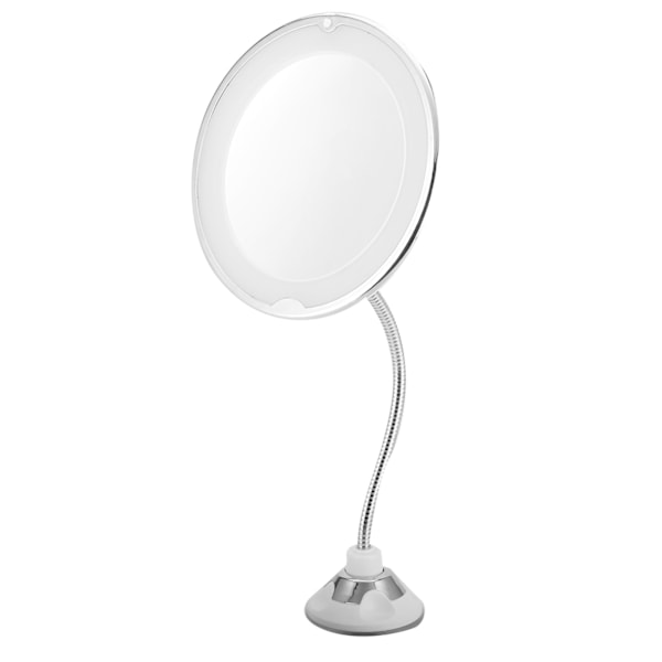 Roterande LED-sminkningsspegel 10X förstoringsglas Badrumskosmetisk spegel med sugkopp
