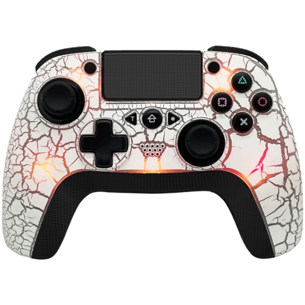 Tedbox trådløs controller til Ps4, med unikt revnedesign/programmerbar bagud/dobbelt vibration, kompatibel med Ps4/pc/ios