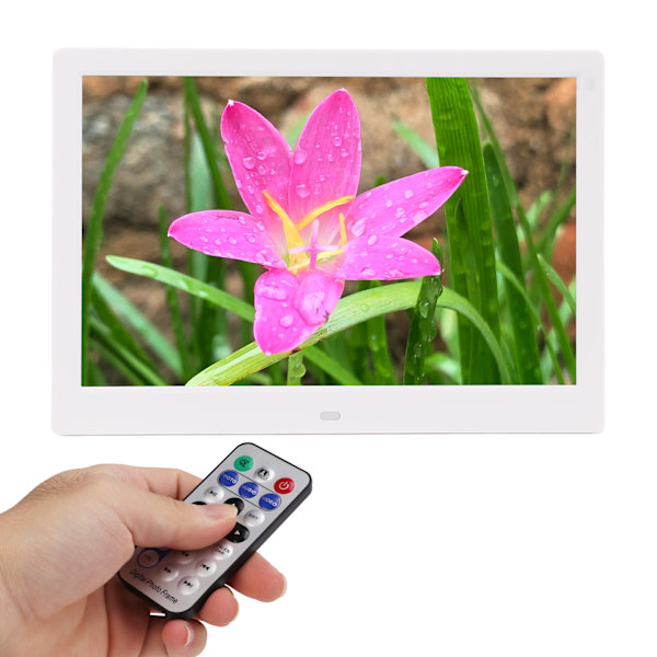 Digital Fotoram 12 tum Elektroniskt Fotoalbum HD MP3 MPEG4 Bildspelare med Smart Fjärrkontroll EU-kontakt 110‑240V