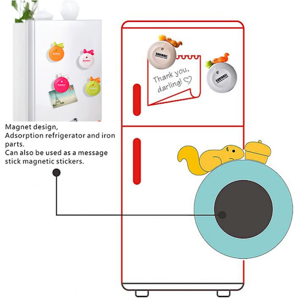 Kanin Mekanisk Timer Magnet Sticker Køkken Timer Påmindelse (Grøn)