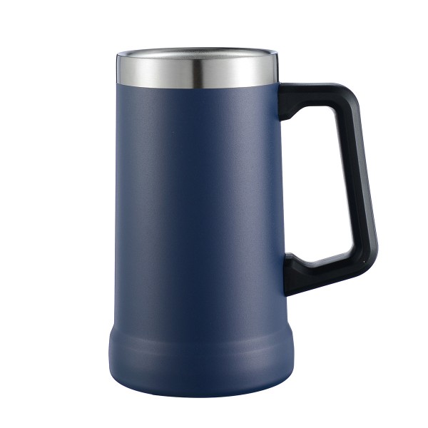 Isoleret krus Vandkrus Isoleret krus Rustfrit stål Isoleret krus 24oz Kaffe Mælk Te (Mørkeblå)