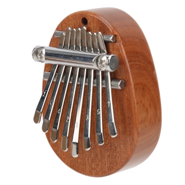 8 Nøgle Kalimba Tommelfingerklaver Kit Mini Massivt Træ Vedhæng Legetøj Fødselsdag Gave Musikinstrument