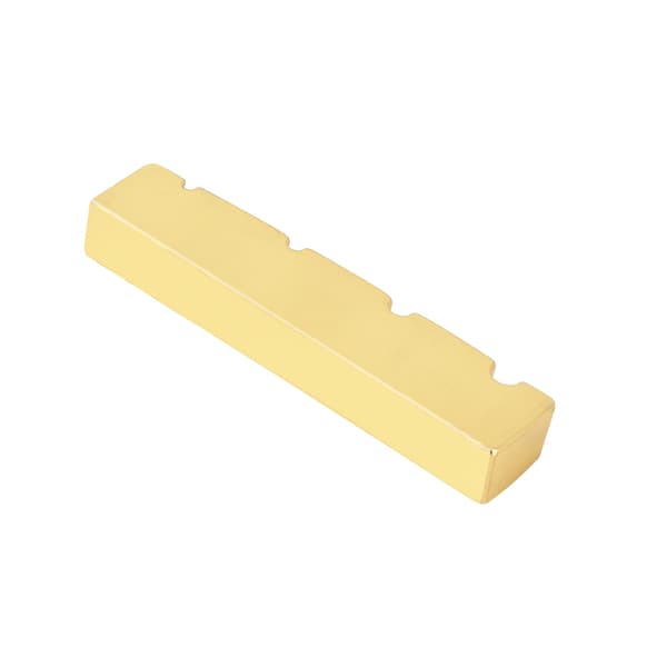 Brass Slotted Bridge Nut Gitarr Instrument Ersättning Delar för 4 Strängar Elektrisk Bas