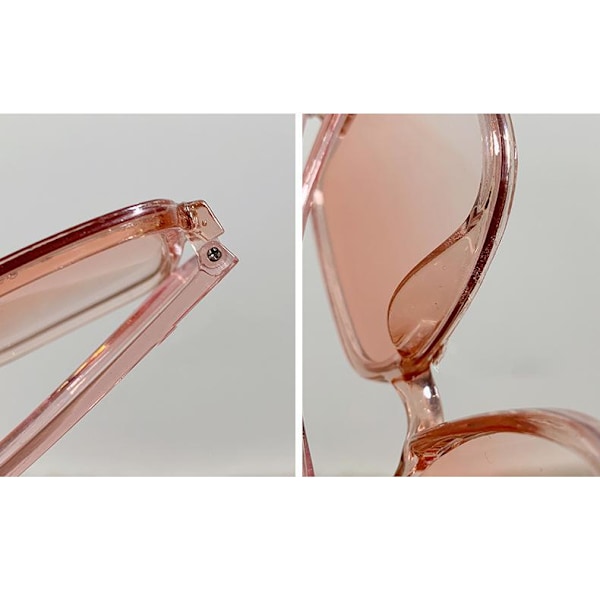 Överstora Kvadratiska Solglasögon för Kvinnor, Designer Stora Ram Solglasögon Mode Solglasögon Huva - Rosa