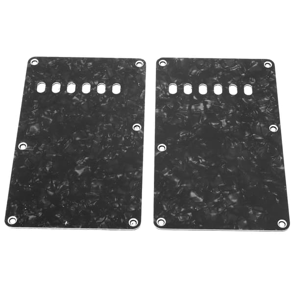 2 st elgitarr bakre lock med 6 hål PVC plast gitarrskydd bakplatta ersättning svart