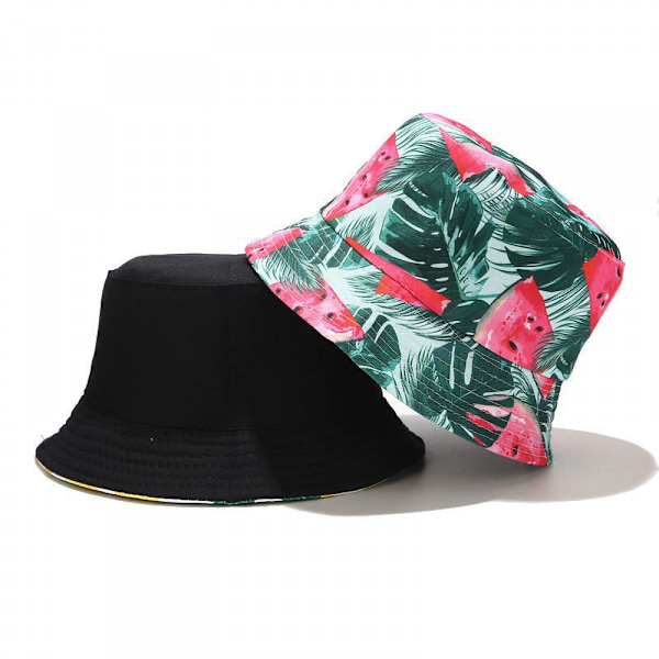 Unisex Print Kaksisivuinen Käännettävä Bucket Hat (HATM016)