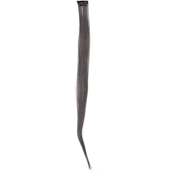 Colored Clipin Hair Extensions Highlight Synthetic Party One Piece Hair Extensions(Gray )