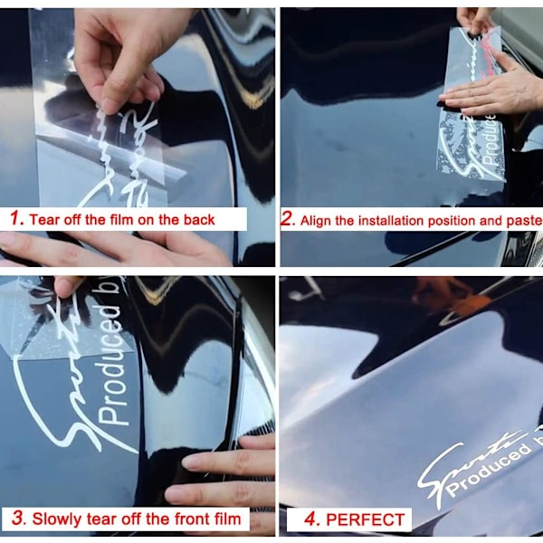 Sports Style Bil Front Cover Dekal Ljus Ögonbryn Reflekterande Auto Dekaler DIY Kaross Vinyl Dekal (Svart & Röd)