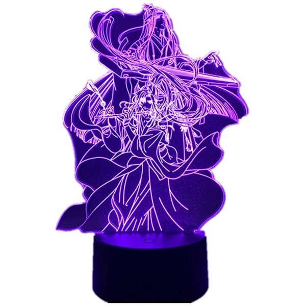 3CX Mo Dao Zu Shi USB 3D LED Lampe Anime Manga Lan Wang Ji og Wei Wu Xian Soveværelses Dekoration Natlampe 7/16 Farve Fjernbetjening Berøringskontakt