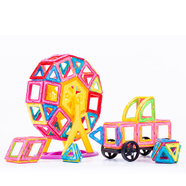 Magnetiskt block, pussel för barn med tidig inlärning, manligt och kvinnligt monterat rent magnetiskt lekset 46 pieces