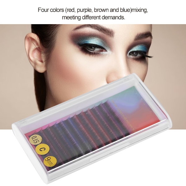 Gradient Ramp Soft Blended Falske Øyenvipper Forlengelse Lange Falske Øyenvipper 0.15C 9mm