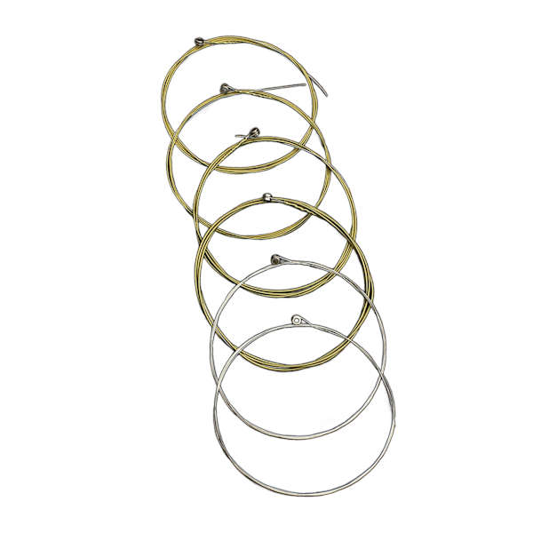 Akustiske gitarstrenger i messing, standard, lette, 6 strenger, erstatningsstrenger for gitar