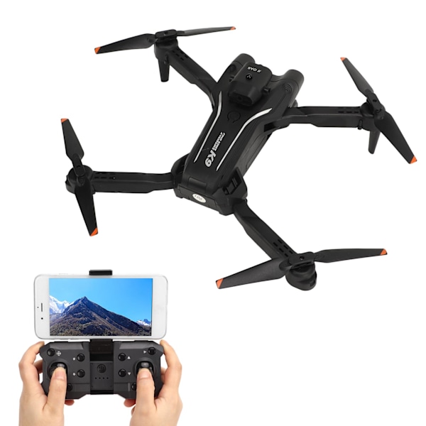 Fällbar drönare RC Quadcopter med 4K dubbelkamera WiFi-överföring 4-vägs hinderundvikande optisk flödesposition för över 14 år