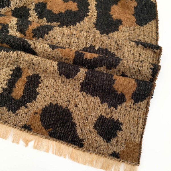 Dame Vinter Skjerf Sjal Wraps Myke Varme Teppe Skjerf for Kvinner Leopard Skjerf