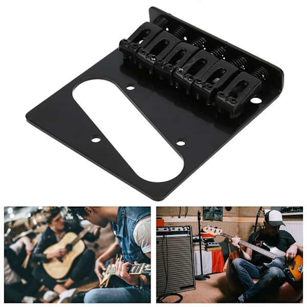 Elektrisk gitarrstall 6-strängad 6ST strängad fast metallstall för TL elektrisk gitarr tillbehörSvart