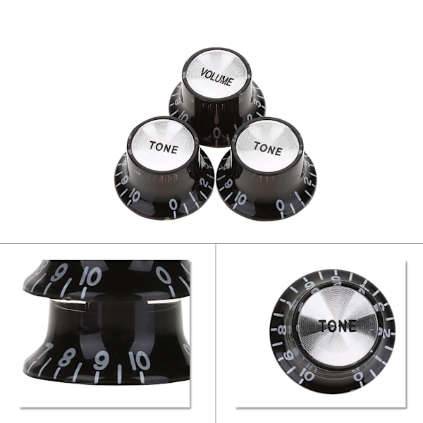 3 stk. Gitar Tone Volumkontroll Knapper Erstatning for Fender Elektriske Gitarer