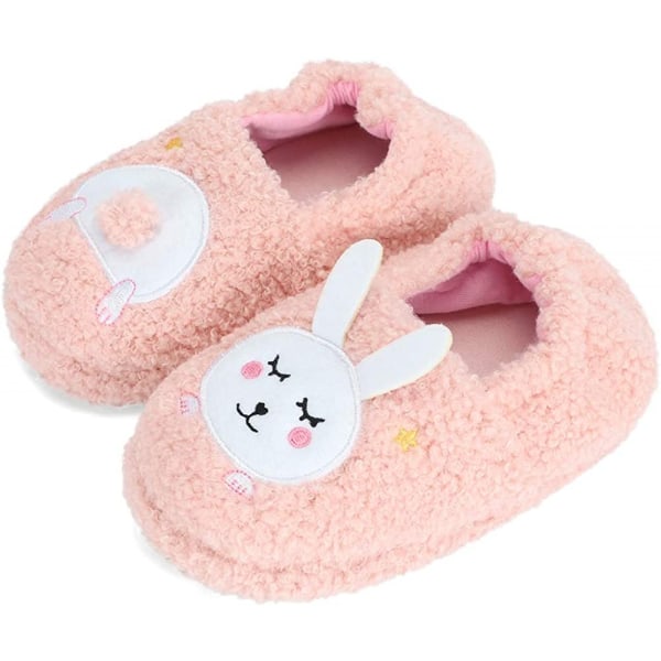 AVEKI Toddler Girls' Bunny Slipper Cartoon Rabbit Warm Winter House Shoes, Cute&bunny, 7-8 Toddler