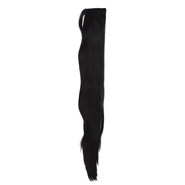Rak rak runt hårförlängning hästsvans peruk klämma i hästsvans falskt hårstycke styling 01#