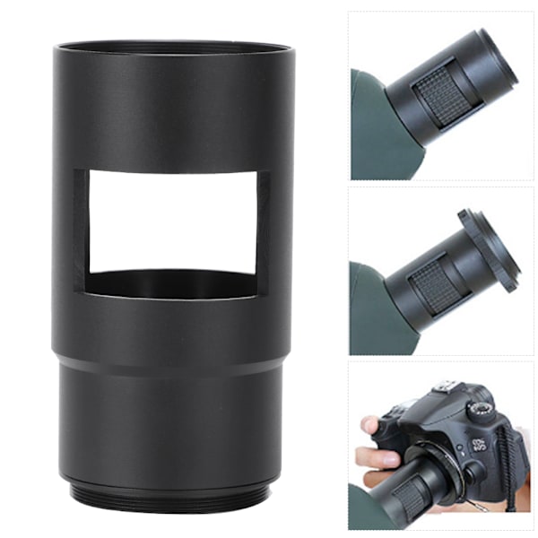 Adapter för SLR/DSLR-kamera i aluminiumlegering, tubteleskophylsa med M42-gänga för observationsskop