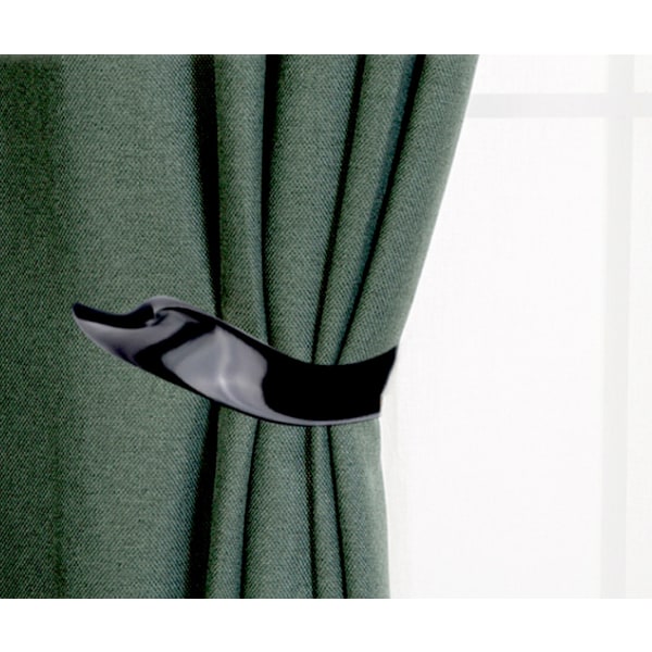 Sett med 2 dekorative sorte endestykke vindusgardin holdbacks for draperier