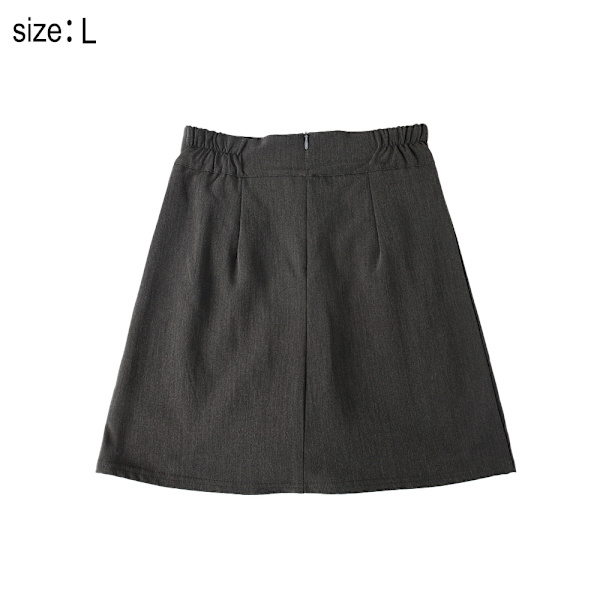 Imitation mocka midjekjol i A-linje grey,L