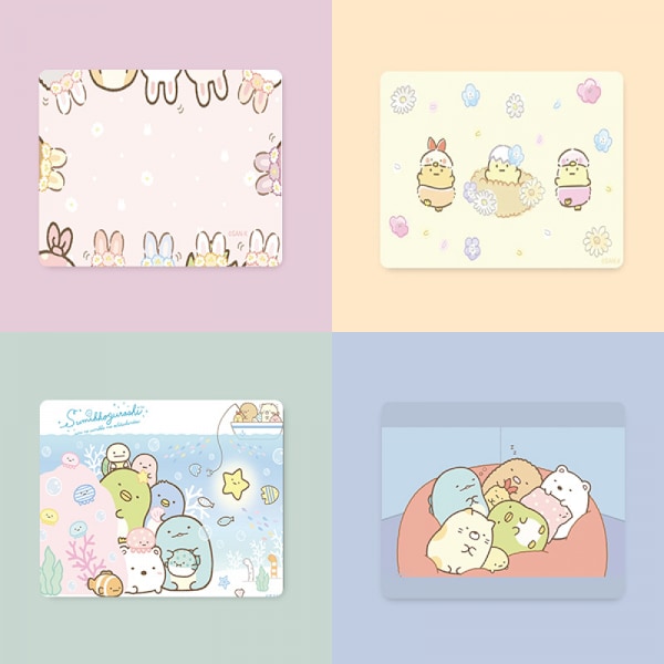 Liten tecknad musmatta i gummi, musmatta för bärbar dator, 180*220*3mm, beige