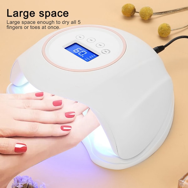 48W LED Manikyrlampa LED Nageltork Nageltork Auto Timer Nageltork Manikyrverktyg (Vit )