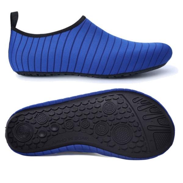 AVEKI Vattensportsskor Barfota Snabbtorkande Aqua Yogasockor Slip-on för Män Kvinnor, Blå, Storlek: 42-43