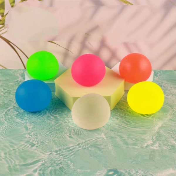 Sockerkulor - Tjock lim/gel-stretchboll - Ultra squishy och formbar långsamt stigande Avslappnande Sensory Fidget Stress Toy (Transparent vit)
