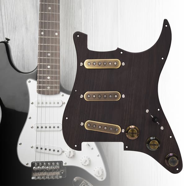 Förladdad SSS Humbucker Pickguard Pickups Set med Back Plate för Elgitarrdelar