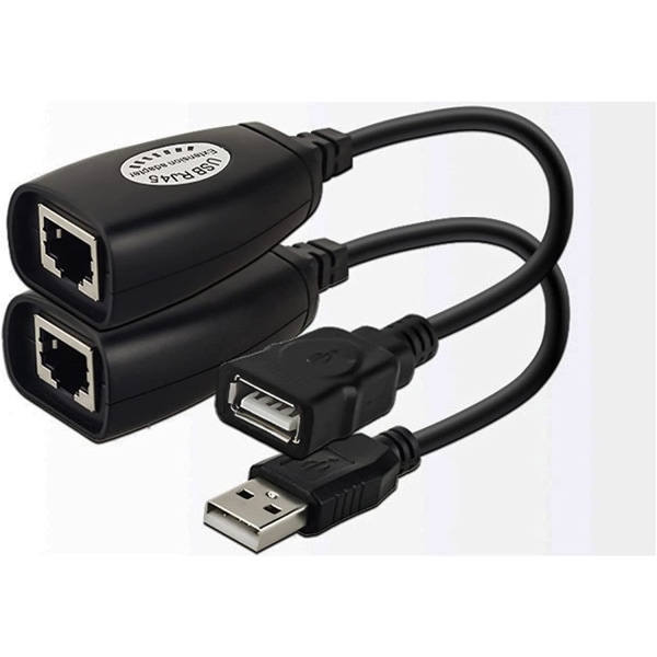 USB till Rj45 förlängningsadapter över Rj45 Ethernet Lan splitterkabel USB 2.0