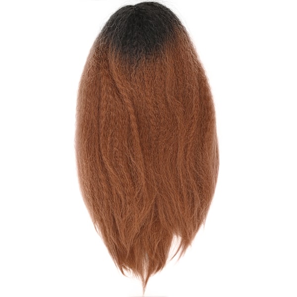 Brun Gradient Peruk för Kvinnor, Högtemperaturfiber, Lång Lockig, Trendig Syntetisk Peruk