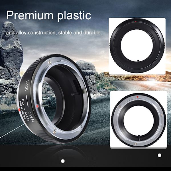 K&F Concept 1 st robust adapterring för makroobjektiv M4/3-fattning DSLR-kamera