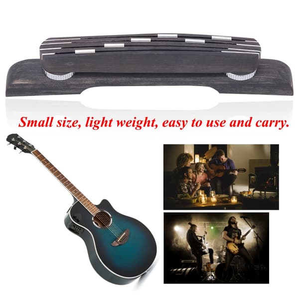GO104 Ebenholtsgitarrstall Jazzgitarrtillbehör med 6-punkts justerbar höjd 21~26mm
