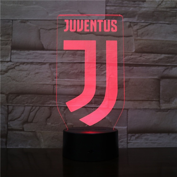 Juventus F.C USB 3D Anime Yövalo Tunnelma LED Pöytälamppu Joululahja Jalkapallofaneille Koristeellinen Lamppu Lastenhuoneeseen