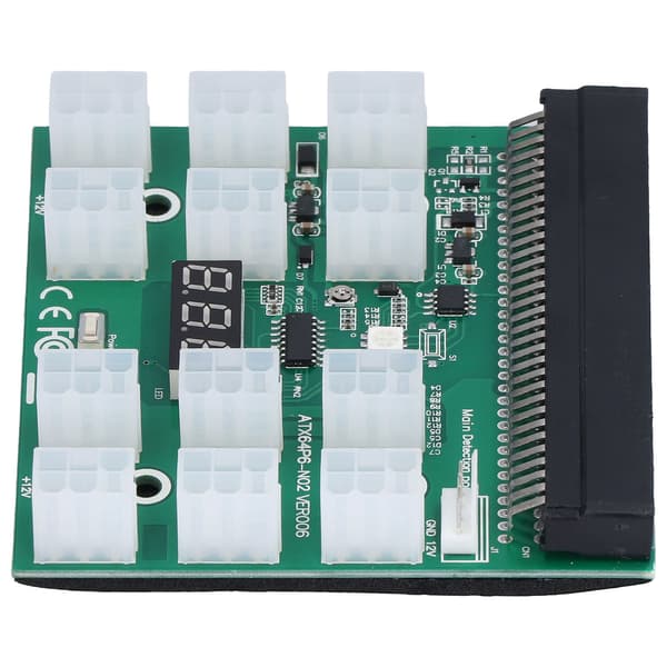 Strømforsyningsadapterkort Server Internt Modul LED Spenningsdisplay 4 Pin 12 Port