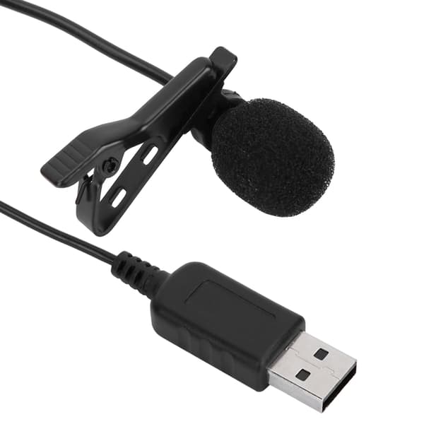 USB Clip-on Computermikrofon Omnidirektionel Mini Mikrofon Kondensator til PC
